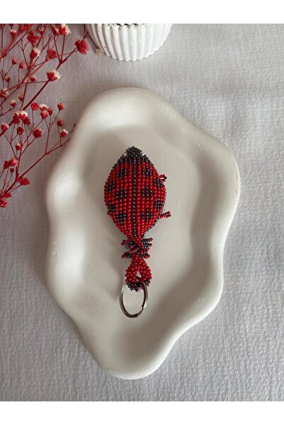 Handmade KUM BONCUK EL İŞİ BÜYÜK BOY UĞUR BÖCEĞİ ANAHTARLIK