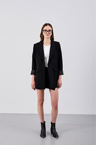 CELITA Women's Oversized Long Sleeve Unlined Shawl Collar Jacket