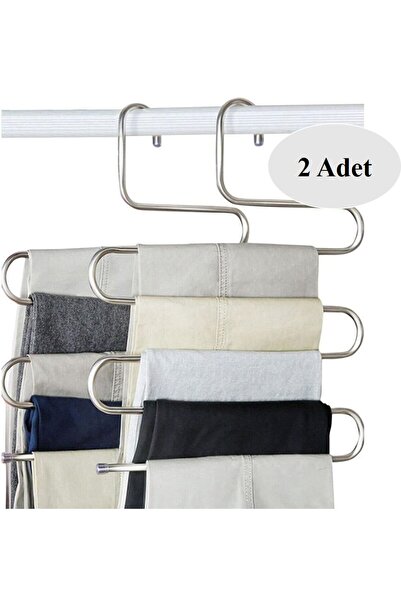 TARIK HOME 2 komada višeslojne metalne vešalice za pantalone i šalove