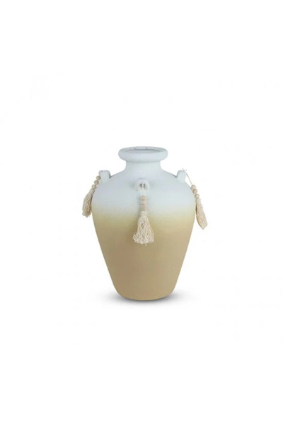 Generic Ceramic Vase - Beige White - 25 x 35 cm