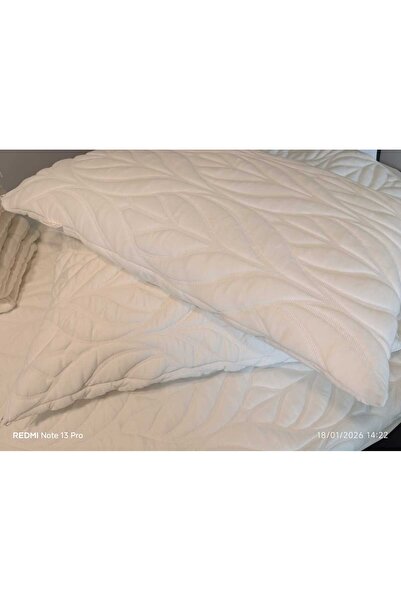 KONFOR TEKSTİL Konfor Cottony Liquid-Proof Quilted Pillow Cover 2 Pack