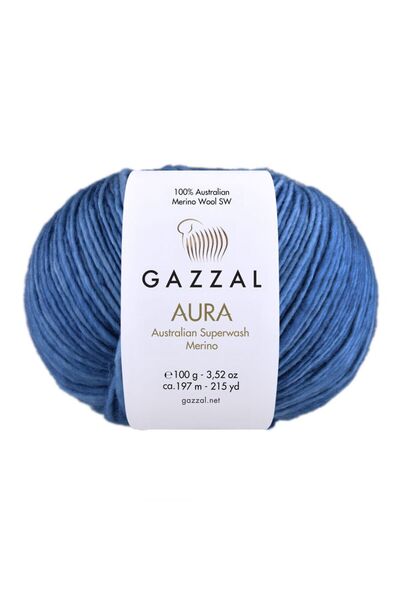 Gazzal Aura 3’lü Paket %100 Superwash Merino Yün – 100 g 197 m El Boyaması Ör...