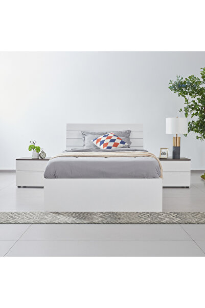 Home Box سرير فرانكفورت 120×200 مع أدراج - أبيض