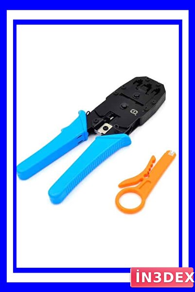 İN3DEX كماشة توصيل كابل إيثرنت RJ45 بـ 4-6-8 سنون