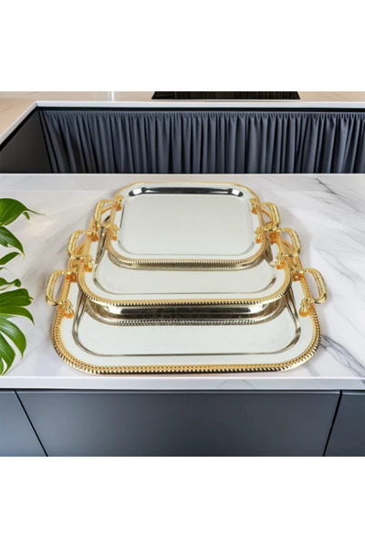 Generic Distinctive stainless steel tabasi set - 3 pieces