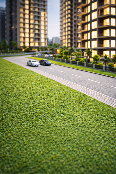 3D Model Atolyesi Yoğun Dokulu Realist Yapay Çim – Peyzaj Kullanımına Uygun M...