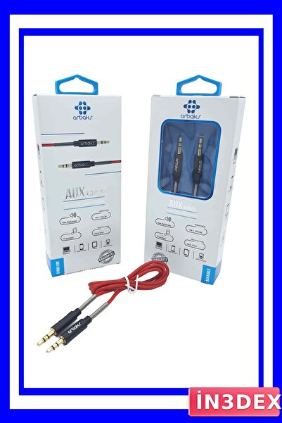 İN3DEX Arbaks ARB-062 كابل Aux زنبركي بطول 1 متر، كابل نقل الصوت بمقبس 3.5 ملم