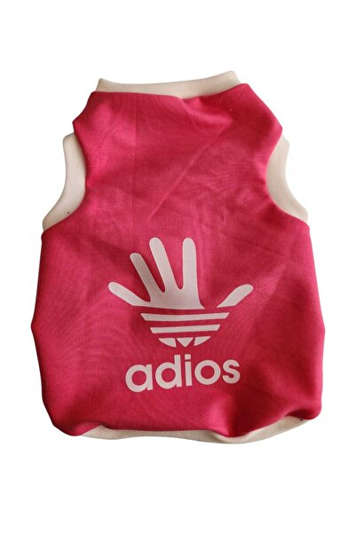 atelyu ملابس للقطط والكلاب باللون الوردي مطبوع تي شيرت