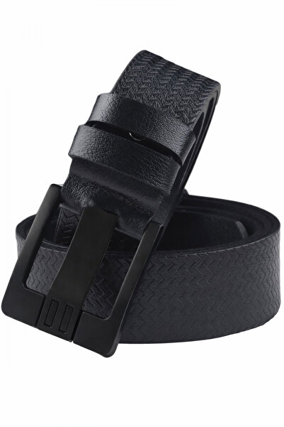 DeepSEA Dark Navy Blue Genuine Leather Laser Patterned Sports Men's Belt with...