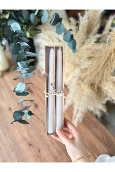 LOMOOR HOME İkili Şamdan Mum | Kokulu El Yapımı Uzun Mum | Minimal Dekoratif ...