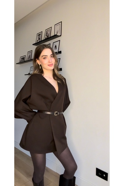 AÈC PRIVÈ Women's Special Design Belted Blazer Jacket