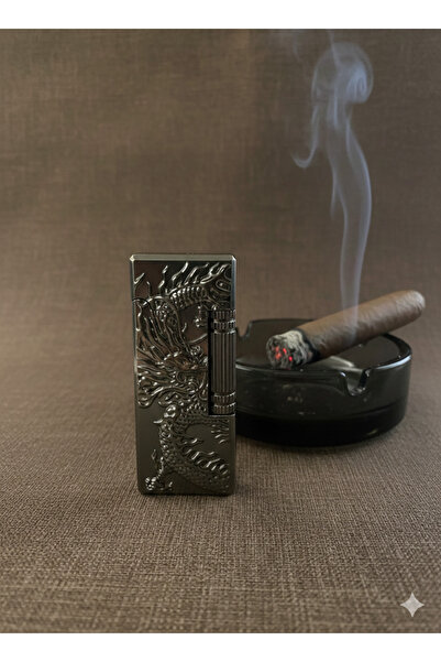 Hunter Desenli Metal Gazlı Çakmak – Klasik Alevli, Kapaklı, Şık Tasarım