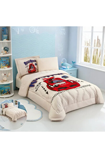 Generic Children's Bedding Set with Red Car Design