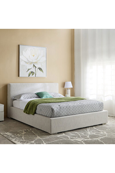 Home Box سرير ليبرتي المنجد 180×200 - رمادي