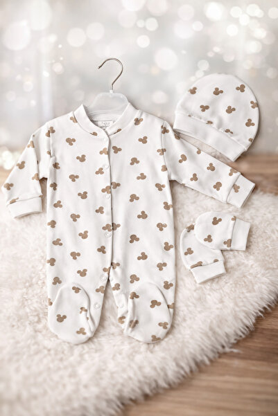 morwind Baby Romper, Cotton Hat, Gloves, Set of 3