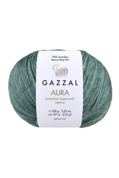 Gazzal Aura 3’lü Paket %100 Superwash Merino Yün – 100 g 197 m El Boyaması Ör...