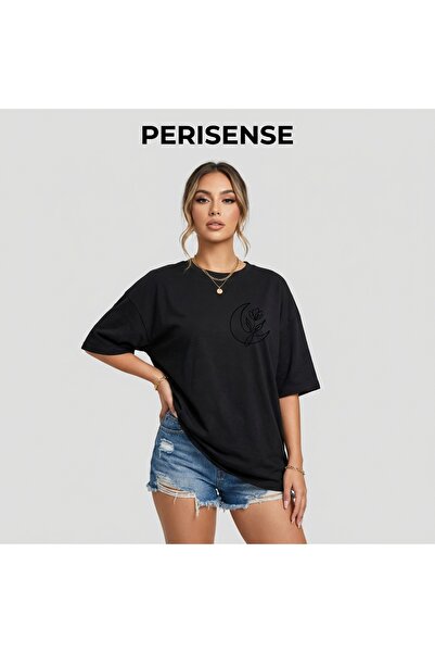 PERISENSE Жіноча AI Creative Minimal з принтом Преміум-футболка з бавовни Ove...