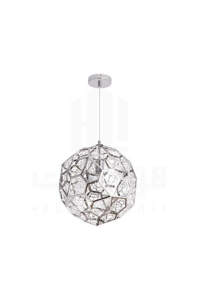 homelight Modern silver pendant, 30 cm