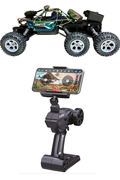 shop TOYCRAFT Kameralı 1:12 Telefon Kontrollü Off Road Araba Şarjlı, Duman Ef...