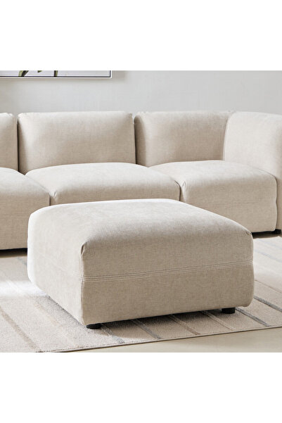 Home Box أريكة فيجو العثمانية المصنوعة من القماش - بيج