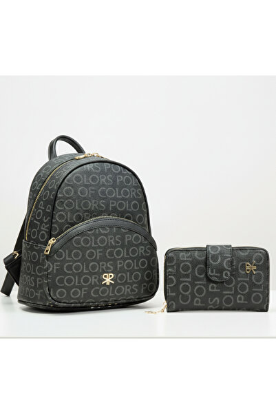 Çanta Trend Polo of Colors Women's Leather-Look Backpack Combination