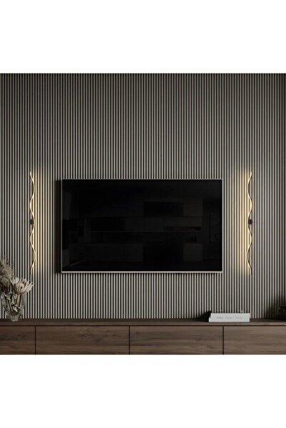 MİNEL DEKOR LED LIGHTING Minel Dekor Lighting Wall Lamp Ayla Model 70 cm Gray