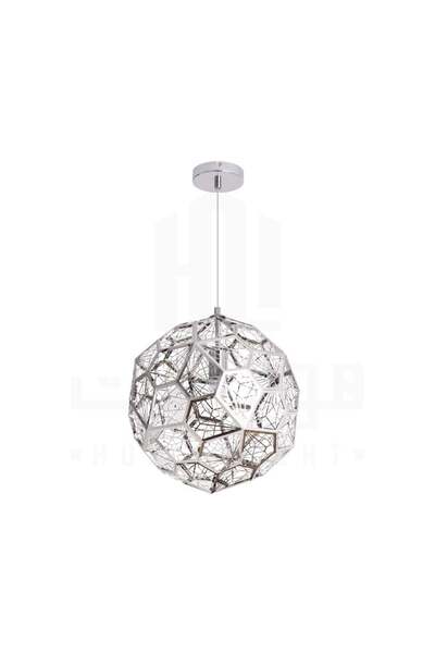 homelight Modern silver pendant, 40 cm