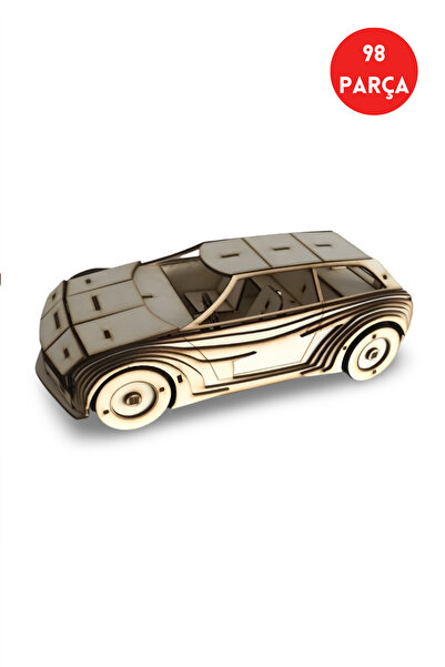 ALGWOOD 3 Boyutlu Aetherline Concept Sedan Ahşap Maket – 98 Parça Modern Otom...