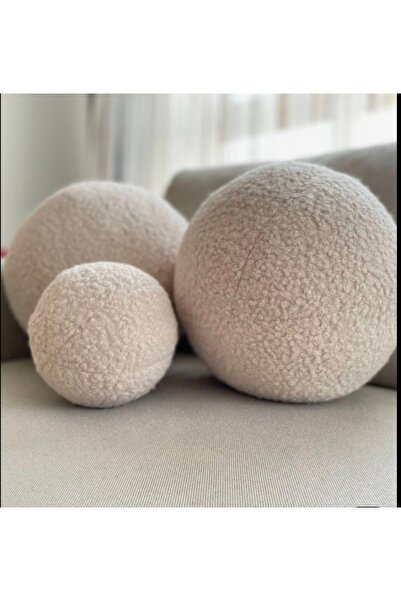 oiphome Μαξιλάρι μπεζ 3 τεμαχίων με επένδυση και φερμουάρ