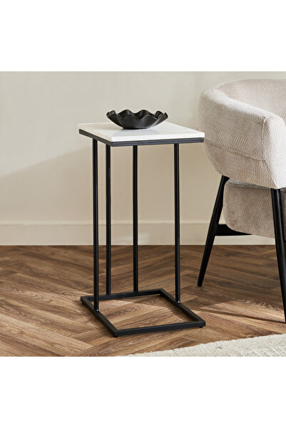 Generic طاولة كافون فيرسا ذات سطح من الرخام الأصلي على شكل حرف C