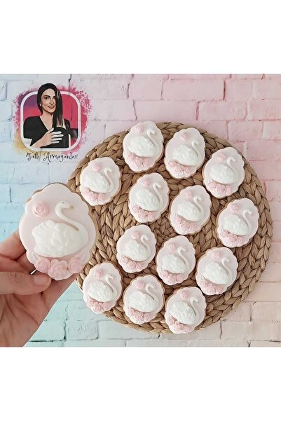 Tatlı Armağanlar Dekoratif Büyüleyici Kuğu Model Butik Kurabiye - 20 Adet