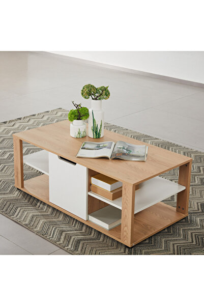 Home Box Modulix Bastian Coffee Table - Natural & White