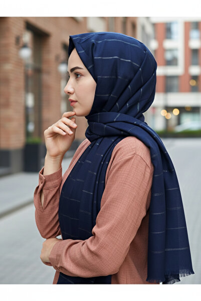 Modakaşmir Moda Kaşmir Çizgi Simli Şal