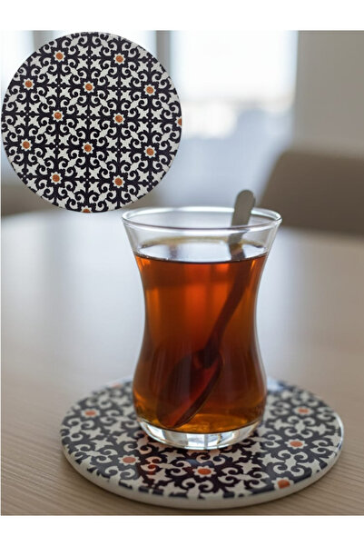 SOSYETEZGAHI مجموعة من 6 قواعد أكواب زخرفية على شكل فطر