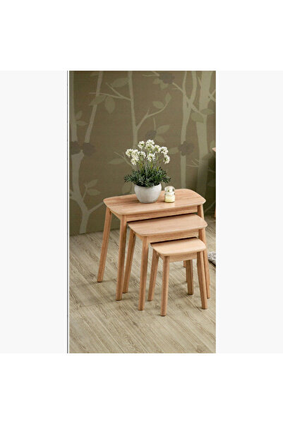 Generic مجموعة طاولات نورديك متداخلة من 3 طاولات