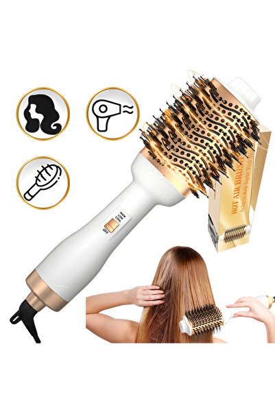 ELMOSMART Perie Electrica de Par cu Aer Cald 3-in-1 ELMOSMART® HY-036, 1000W,...