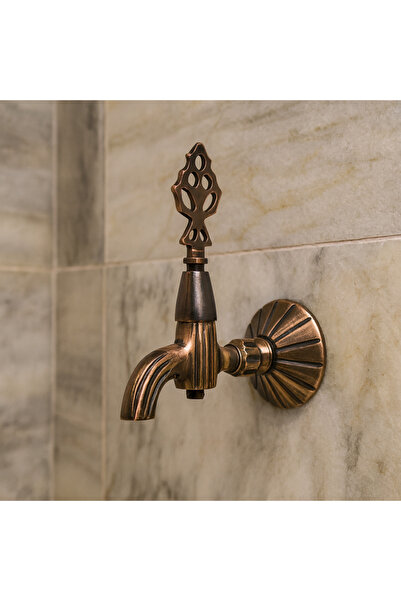 banyosepeti Hümayun Bakır Eskitme Osmanlı Tip Duvar Çeşmesi – Dekoratif Anaht...