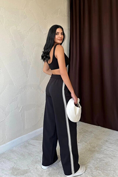 nedo7 Black Side Stripe Trousers