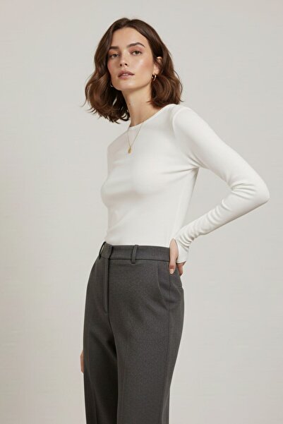 Puane Жіноча блузка з еластичною вставкою для пальців 40020 - F.Navy