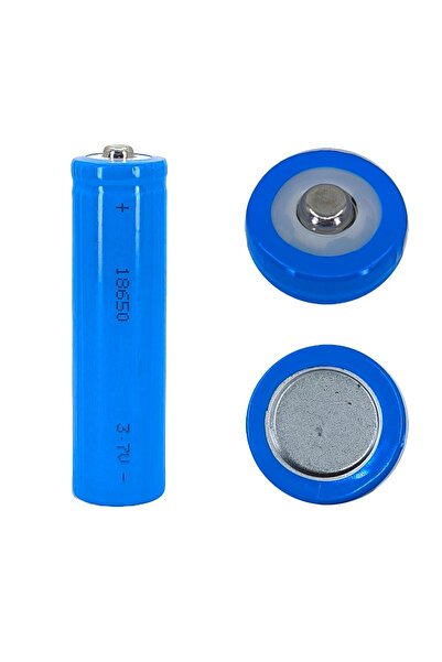 Hedyex 18650 Şarjlı Pil Çıkıntılı Başlıklı Fener Pili 3.7V Li-ion