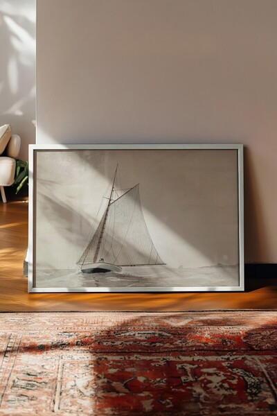 Postifull Vintage slika, poster u beloj ramovini, vintage zidni dekor