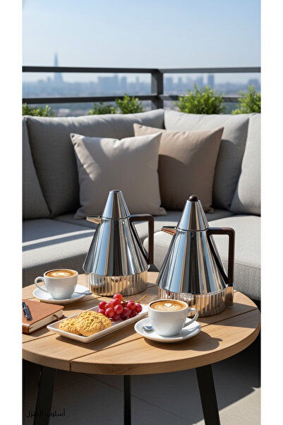 Generic A stylish and modern 1-liter tea and coffee thermos set