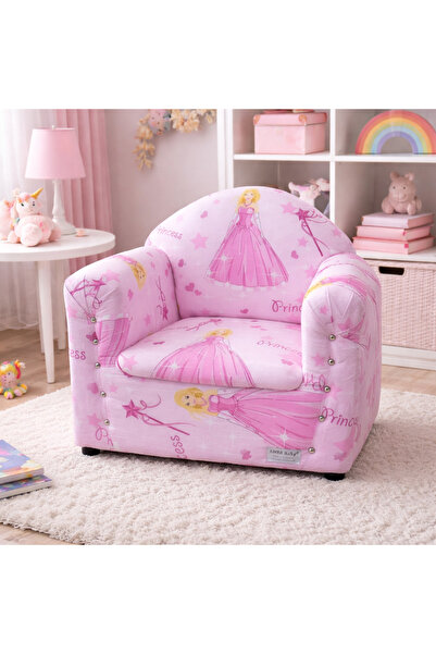 EL-MAR HOME Prenses Desenli Çocuk Koltuğu – 50x50 cm