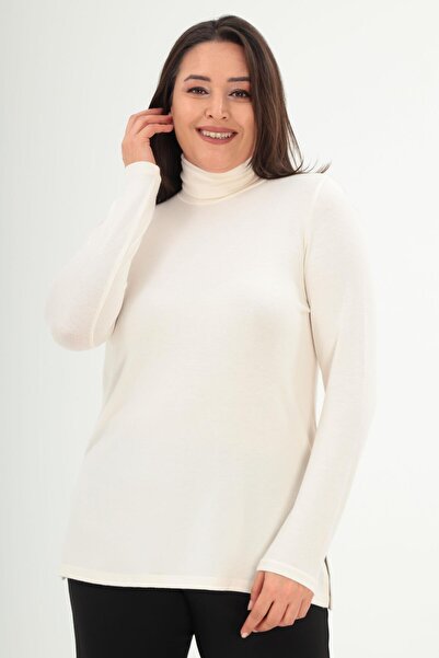 Metpoint Balıkçı Yaka Ekru Triko