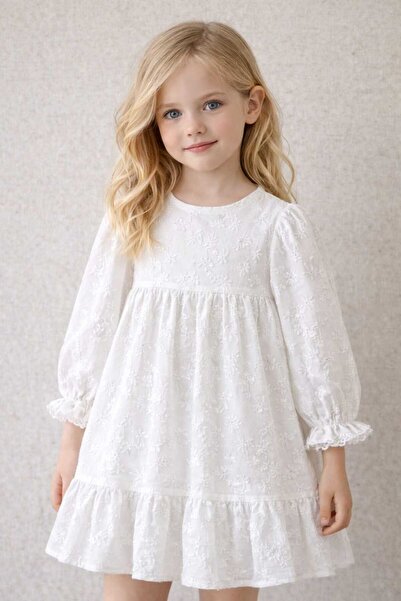 BEBEĞİME ÇORAP Girls' Long Sleeve Festive Dress / Holiday Dress