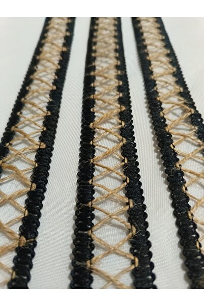 ULUPAMİR Black Brown Wicker String Decorative Strip 1 Meter