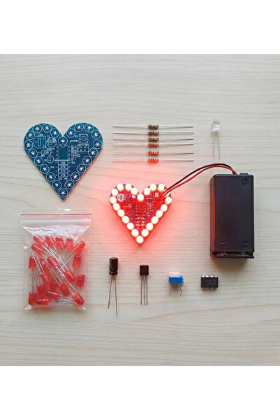 Innovate Store DIY Kalpli LED Devre Kiti Lehimleme Eğitim Elektronik Kendin Y...