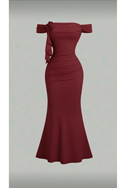 Dressco İsabella - Düşük Kol Balık Form Maxi Elbise