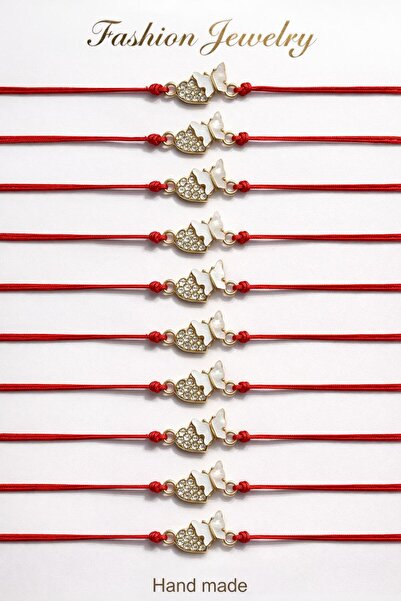 Handmade Heart bracelet martisor - set of 12 pieces