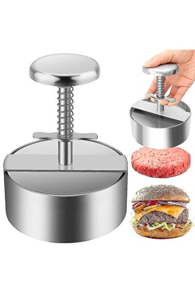 inox Stainless steel burger press, adjustable thickness